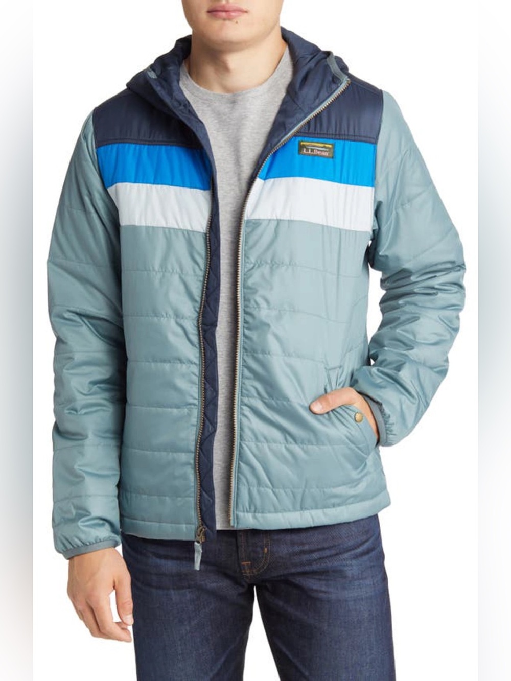 LL Bean Mountain Classic Hooded Puffer Coat Size Large Mens